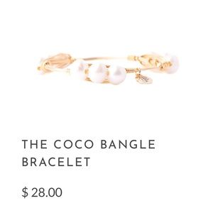 Bourbon & Boweties Coco bangle pearl bracelet